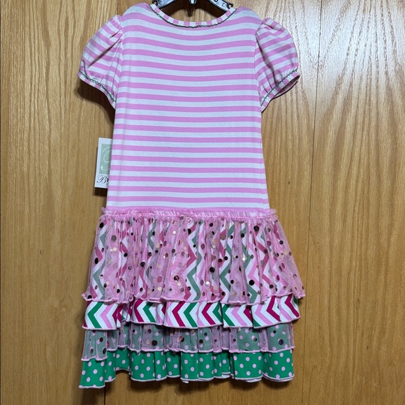 Bonnie Jean Pink and White “Shamrock Princess” Dress - Picture 3 of 5